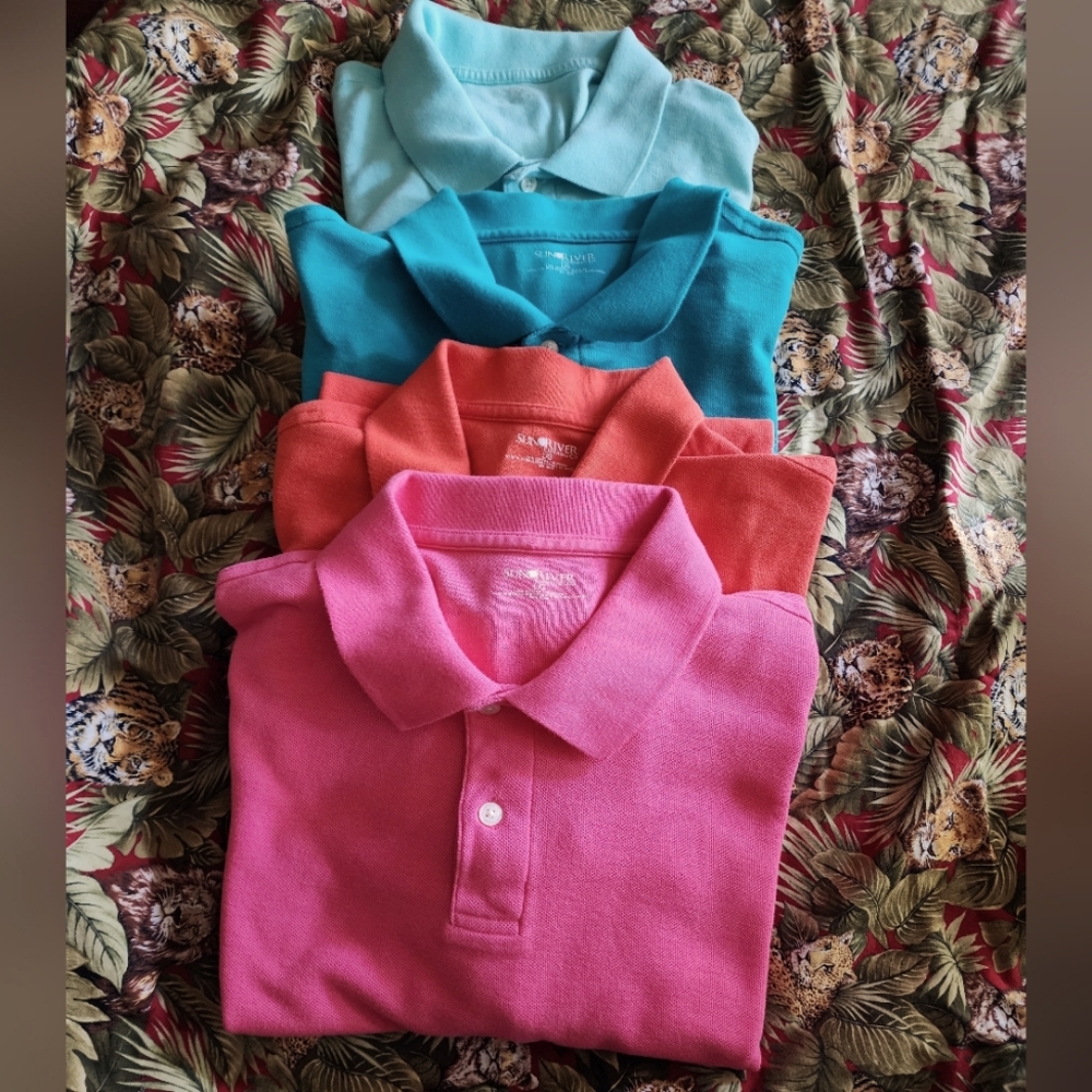Sun River Polos Men's size Large - Lot of four.